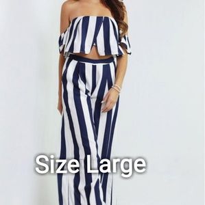 Crop top and Wide leg Linen Set